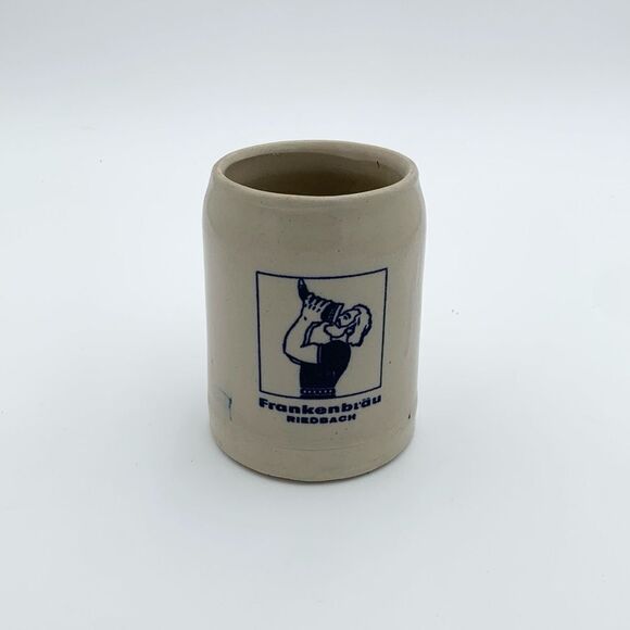 German beer stein mug stoneware vintage Frankenbiau Riedbach handmade - Picture 1 of 8